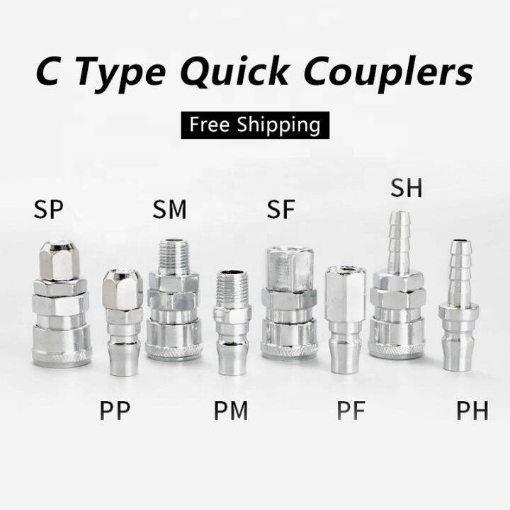 Pneumatic Fitting C Type Quick Connector High Pressure Coupling 10203040 Pp Sp Pf Sf Ph Sh Pm 7587