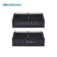 Qotom Mini PC Q355GE I5-5200 Q375GE I7-5500U Fanless 8 Lan Security Gateway Appliance ,AES-NI,เป็นไฟร์วอลล์,LAN หรือ WAN Router