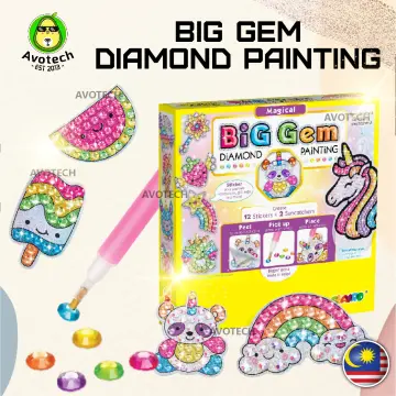 Gem Art, Kids Diamond Painting Kit - Big 5D Gems - Arts And Crafts