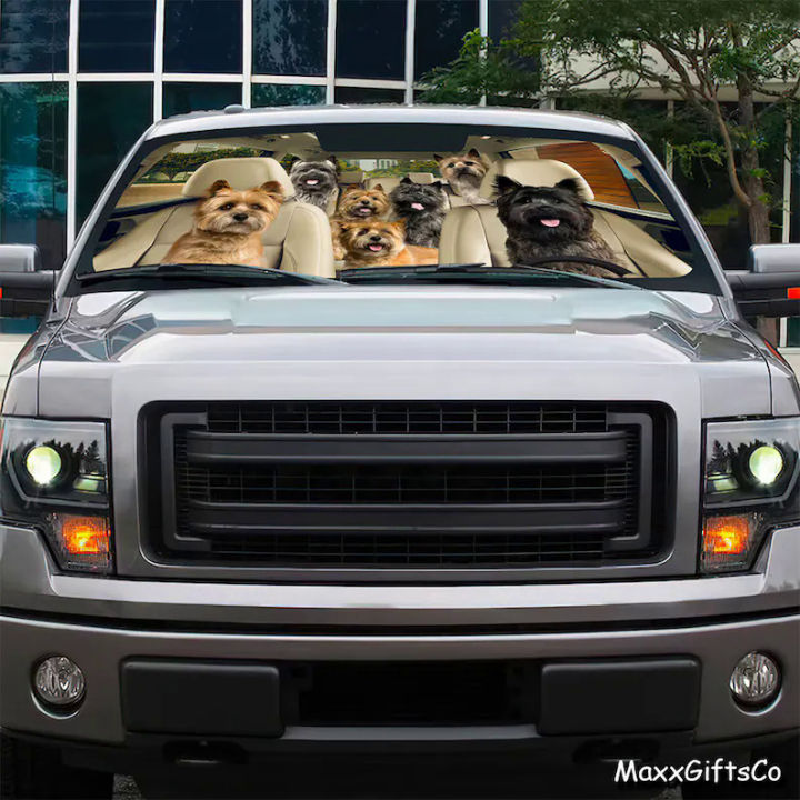cairn-terrier-ม่านบังแดดรถยนต์-cairn-terrier-windshield-dogs-family-sunshade-dogs-อุปกรณ์เสริมในรถยนต์-ตกแต่งรถ-cairn-terrie