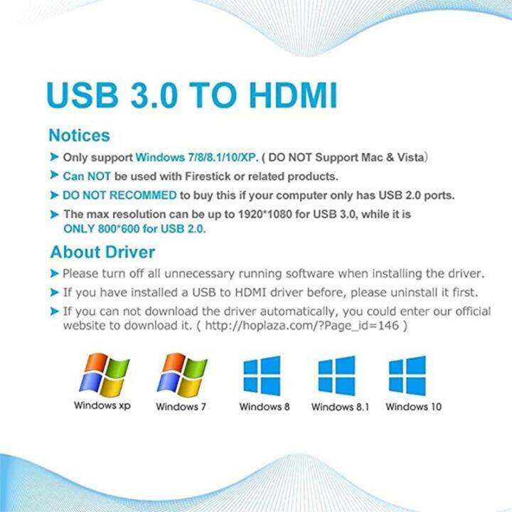 อะแดปเตอร์แปลง-usb-to-h-dmi-usb-3-02-0-เป็น-h-dmi-1081p-full-h-d-ตัวผู้ตัวเมีย