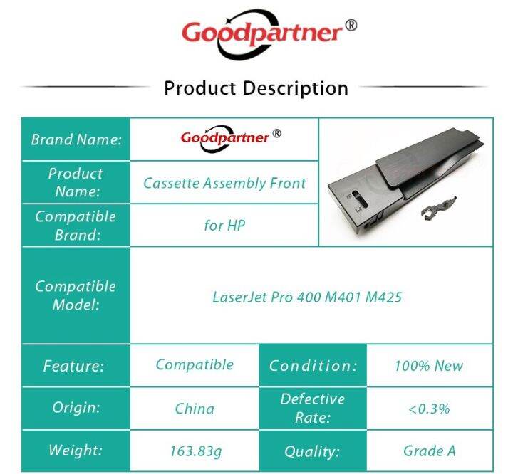 5x-rm1-9137-000-rm1-9137-tray-2-cassette-assembly-front-door-for-hp-laserjet-pro-400-m401-m401dw-m401n-m401d-m425-m425dn