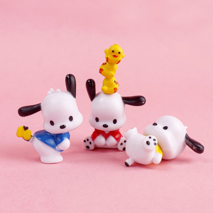 sanrio-โมเดลของเล่น-5ชิ้น-เซ็ตเครื่องประดับแฮนด์เมดสร้างสรรค์ตุ๊กตา-pochacco-โมเดลของเล่น-hiasan-mobil-ตกแต่งหน้าเค้ก