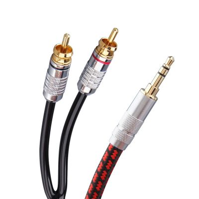 2023/xx Fever 3.5mm to RCA audio cable 3.5 one point two double Lotus monster audio cable mobile phone computer audio