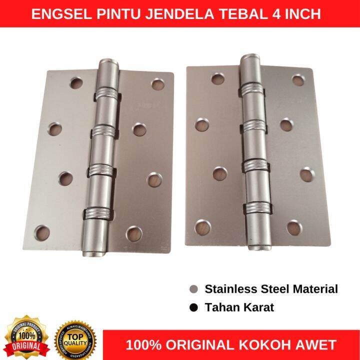 Engsel Pintu Inch Tebal Engsel Jendela Kayu Stainless Gomeo Engsel Lemari Rumah Stenlis