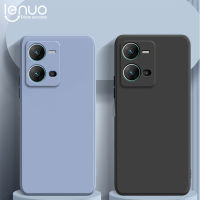 Lenuo ปลอกซิลิโคนเหลวทรงสี่เหลี่ยมดั้งเดิมสุดหรูสำหรับ Vivo Y16 Y35 Y22 Y22S Y02S เคสโทรศัพท์ Y02กรอบหลังแบบบางนิ่มลายลูกกวาด