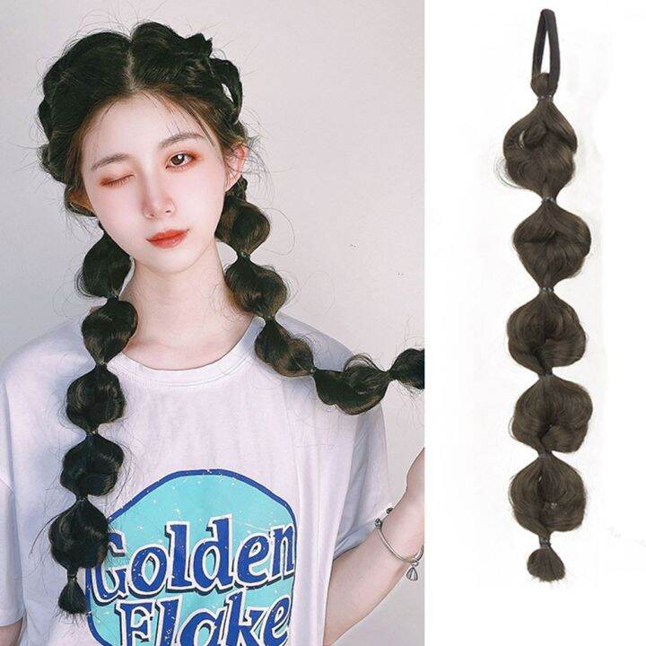 KUXMTC DIY Cute Horse tail Hairpiece Hair Extension Fake Braids High