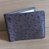 เชิญเยี่ยมชม เลือกซื้อ ได้ที่ร้านอันดับ1 YouLink  For Genuine Ostrich Leather สำหรับผู้ที่ให้ความสำคัญ หนังนุ่มมือ สีน้ำตาล กระเป๋าสตางค์หนังนกกระจอกเทศ