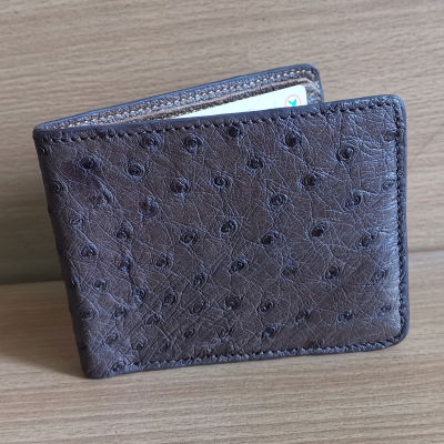 เชิญเยี่ยมชม เลือกซื้อ ได้ที่ร้านอันดับ1 YouLink  For Genuine Ostrich Leather สำหรับผู้ที่ให้ความสำคัญ หนังนุ่มมือ สีน้ำตาล กระเป๋าสตางค์หนังนกกระจอกเทศ&nbsp;