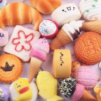 （A Decent） 10Pcs MediumSoft Bread ToysCute Squishy Pack Cute ToysPendant Anti Strawzabawkinew