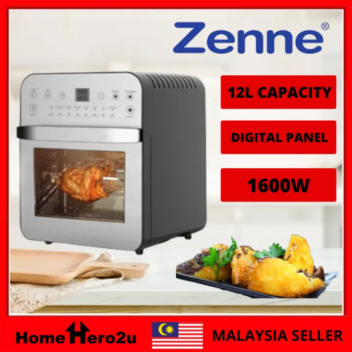 Zenne KAVAD1202S Multi Function Air Fryer Oven 12L with Rotisserie 1600W Homehero2u Lazada