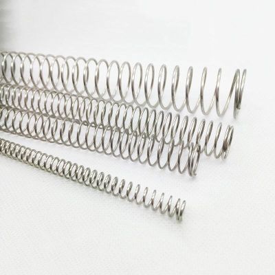 ❖☸∋ 2 sztuk 0.9mm x 15mm x 305mm ściskania sprężyny sprężyna dociskowa kompresji push elastyczne ryżu elastyczna cewka 304 ze stali nierdzewnej stali nierdzewnej