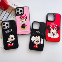 เคสโทรศัพท์มือถือมิกกี้เมาส์3มิติลายการ์ตูนน่ารักสำหรับ iPhone 15 Pro Max 15 Plus 14 Pro Max 14 Plus 13 Pro Max ฝาหลังเป็นซิลิโคนนิ่มสำหรับ iPhone 12 Pro Max 11 Pro XR XS Max 7 8 Plus เปลือก