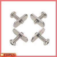 FZIPUA 4Pcs สแตนเลสสตีล รัด ปะเก็น อุปกรณ์เรือคายัค อุปกรณ์ฮาร์ดแวร์ เรือคายัครถไฟ/ติดตามสกรู ติดตามถั่ว