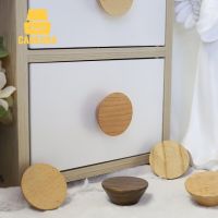 Wood Round Pull Knobs Natural Wooden Cabinet Drawer Wardrobe Knobs For Cabinet Drawer Handle Furniture Hardware Wooden handle