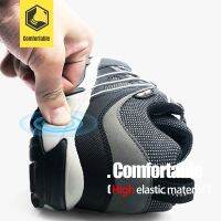 Transformern Men Steel Toe Work Safety Shoes น้ำหนักเบา Breathable Anti-Smashing Anti-Puncture Non-Slip สะท้อนแสง Casual