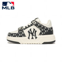 [กล่องต้นฉบับ] MLB สายตายาวตามอายุ New York Yankees Zhongbang รองเท้าผ้าใบรองเท้าเพิ่มความสูงสำหรับผู้ชายและผู้หญิง-3ASXCDN3N-สีดำ