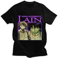 Anime Serial Experiments Lain Graphics T Shirt Men Cotton Tshirt Tshirts Manga Tv Tees Gildan Spot 100% Cotton