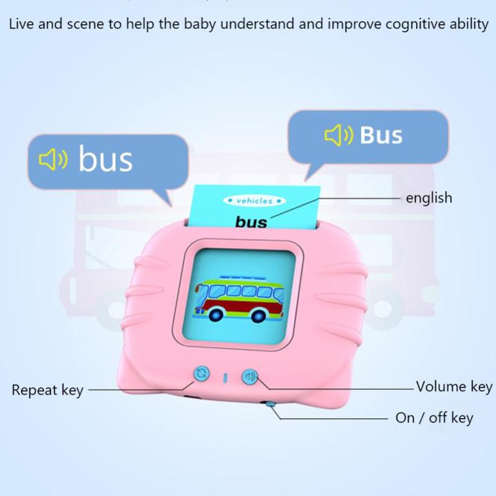 เครื่องอ่านหนังสือการเรียนก่อนเข้าโรงเรียนพูดคุยแฟลชการ์ดของเล่นสำหรับเด็กอายุ2-6ขวบก่อนของเล่นเพื่อการศึกษา