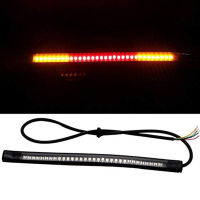 1PC Flexible LED Motorcycle Light Bar Strip Tail Turn Signal Tail Rear ke Stop Bulb Lamp ke Light 2835 3014 SMD Dual Color