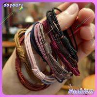 DOYOURS Random Color กระชับ เครื่องประดับผม สาว แหวนติดผม 4 in 1 เชือกผูกผม ยืดหยุ่นสูง