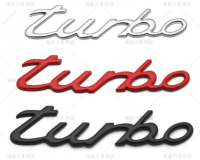 โลโก้ งานโลหะ เทอร์โบ แต่งซิ่ง ประดับยนต์ Styling Turbo Metal Car Stickers Tail Box Logo 3D Labeling Car Metal Sports Car