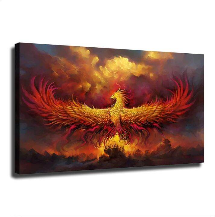 Phoenix Wall Art Phoenix Rising From The Ashes Phoenix Bird Decor