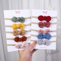 【hot sale】✷❈☂ C05 5Pcs/set Solid Baby Girls Bows Headband Corduroy Elastic Hair Band Nylon Hairband Newborn Kids Toddler Headwear Hair Accessories