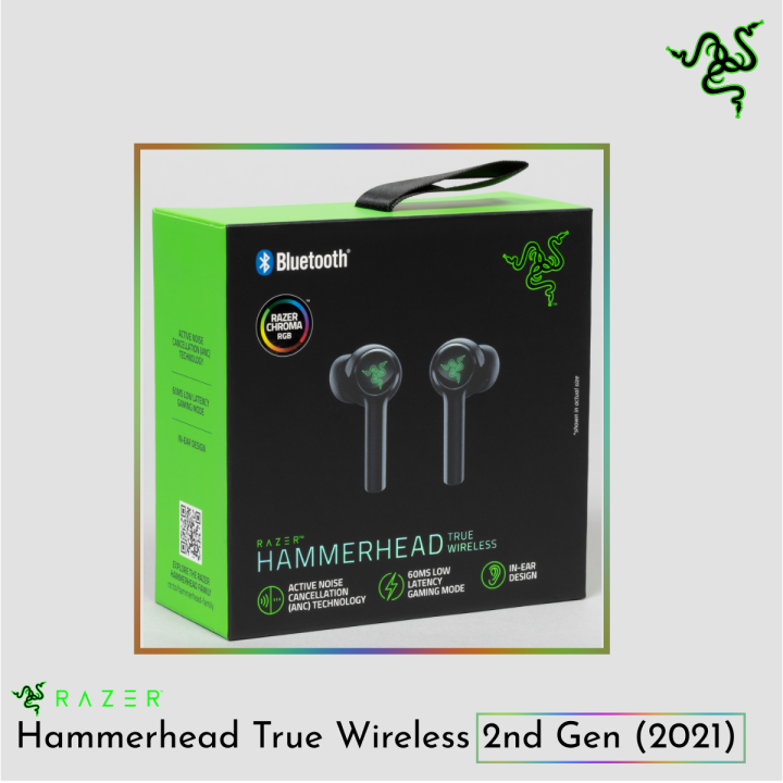 Razer Hammerhead True Wireless 2021 Wireless Low Latency Earbuds With Razer Chroma™ Rgb Lazada 0966