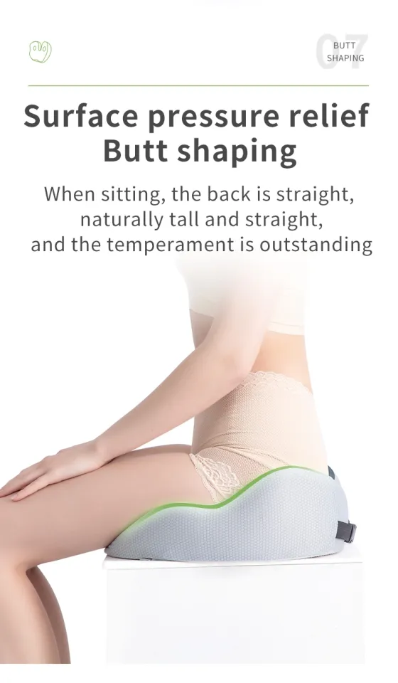 Memory Foam Sit Bone Relief Cushion for Butt, Lower Back, Hamstrings, Hips, Ischial Tuberosity