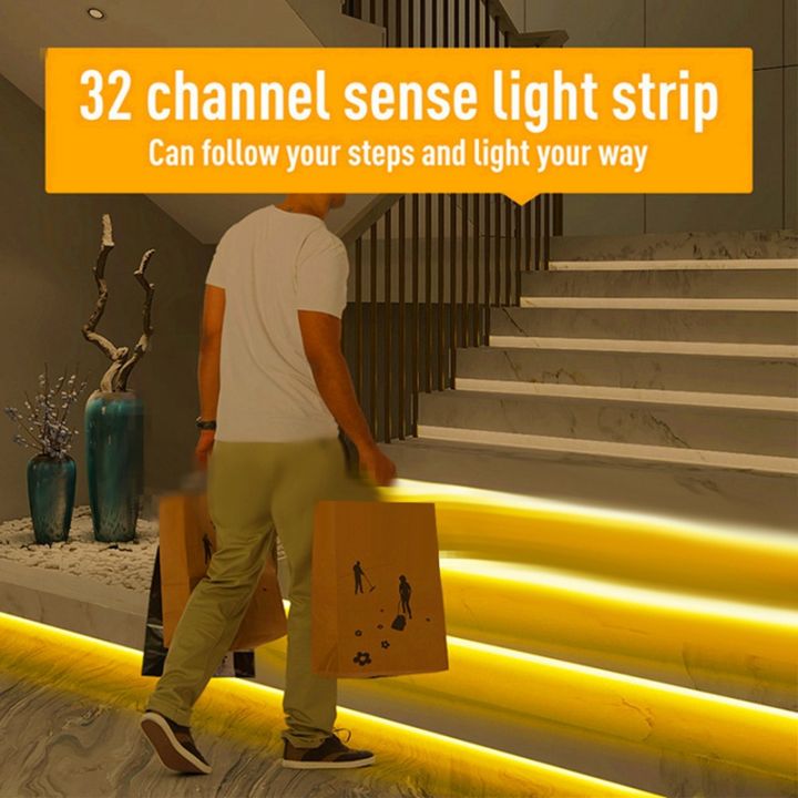 stair-led-motion-sensor-controller-dc-12v-24v-32-channels-indoor-pir-night-light-dimmer-for-stairs-flexible-strip