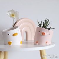 【hot】❃ Pot Desktop Balcony Succulent Planting flowerpot Decoration Crooked and Pig