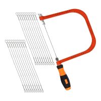 1 Set 6 Inch Coping Saw Hand Saw Fret Saw Coping Frame Extra 20 Pcs Replacement Blades Set for Wood,Plastic, Rubber