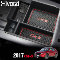 Hivotd สำหรับมาสด้า CX-5 2017 2018 2019รถที่เท้าแขนกลางกล่องเก็บภายในออแกไนเซอร์ที่ใส่ถาดอุปกรณ์ตกแต่งภายในจัดแต่งทรงผม