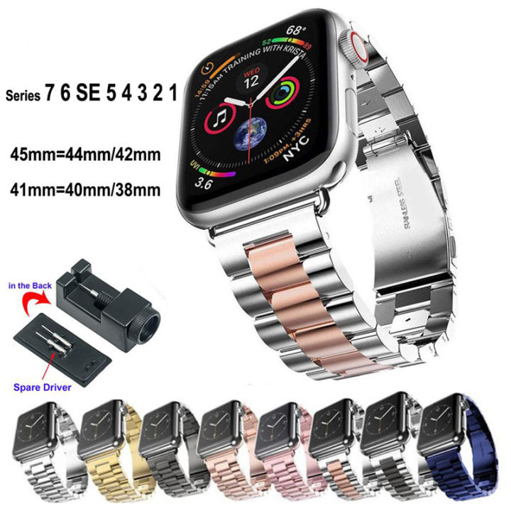 Stainless Steel Strap for Apple Watch Band 49mm 38mm 42mm 40mm 44mm Me –  www.