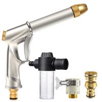 Garden Hose Nozzle High Pressure Spray Nozzle Cleaner With Soap Dispenser Bottle Snow Foam Water Gun Watering Sprayer Car Washer