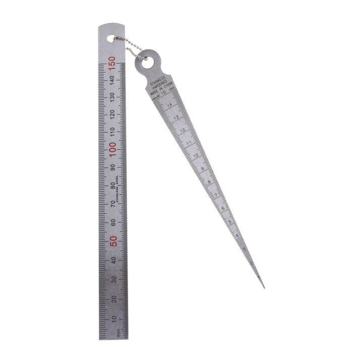 Taper Gap Gauge & Straight Ruler 115mm 115cm Stainless Steel Depth
