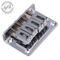 Silver 4 String Hardtail Tailpiece Bridge สำหรับกีตาร์กล่องซิการ์ Ukulele ไฟฟ้า-ZOK STORE