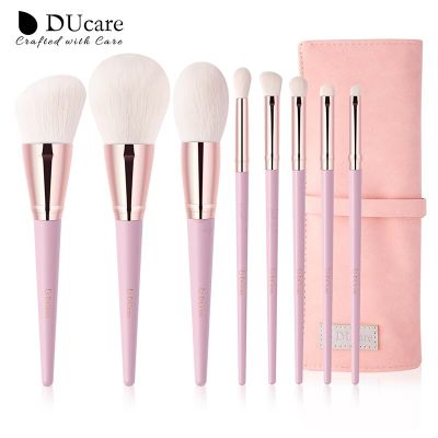 DUcare Pink Makeup Brushes High Quality Nylon Hair Powder Foundation Blush Eyeshadow Cosmetic Makeup Brush brochas maquillaje Makeup Brushes Sets