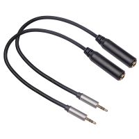 2 Pcs 3.5mm Male to 6.35mm Female Audio Cable 1/4 to 1/8 Adapter Cable 1/4 Stereo Adapter for Guitar, Piano, Mixer