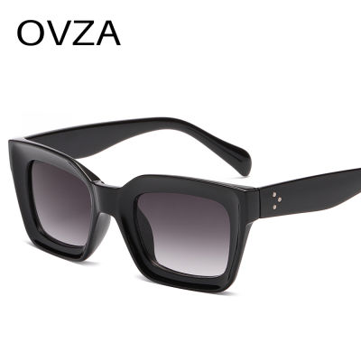 แว่นตากันแดดทรงเหลี่ยม OVZA สำหรับผู้ชายคลาสสิกแว่นตาแบบย้อนยุคผู้หญิง UV400 S1158