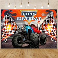 Blaze Vinyl Monsters Machine Boys Birthday Party Photography Backdrop Truck Cars Party Backgrounds Custom Photocall Banner Decor