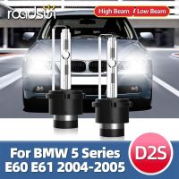 Roadsun ชุดไฟหน้ารถจักรยานไฟหน้าไฟหน้ารถ D2s 2ชิ้น6000K หลอดไฟซีนอน Hid 35W สำหรับ Bmw 5 Series สำหรับ E60 E61 2005 2004