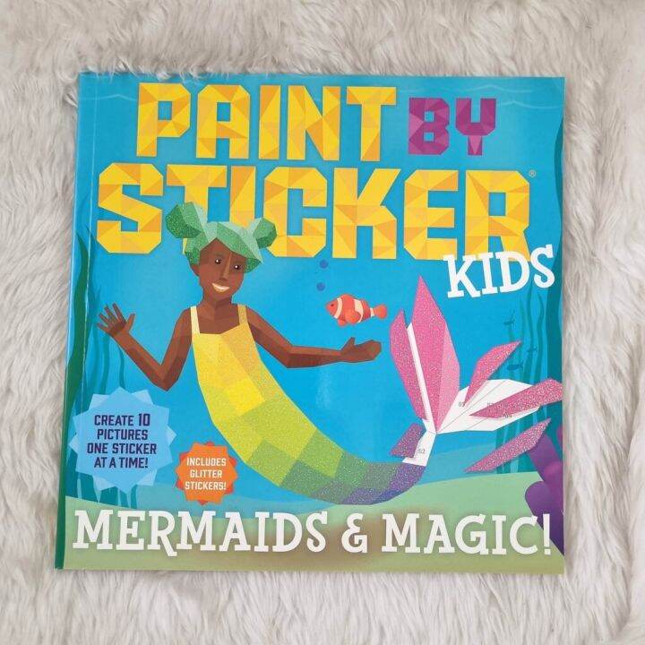 หนังสือ-สติ๊กเกอร์-paint-by-sticker-kids-mermaid-create-10-pictures-one-sticker-at-a-time