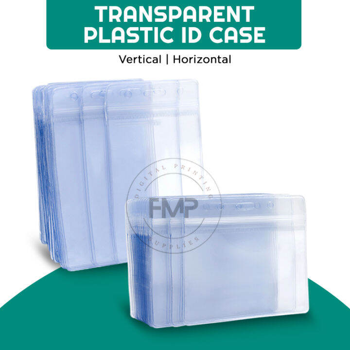 [FMP]Transparent Plastic ID Holder with Zip Lock ID Case Vertical