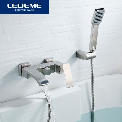 L73217ติดผนัง LEDEME อ่างอาบน้ำสำหรับห้องอาบน้ำ Facuet ฝักบัวเหล็กสแตนเลสเย็นและร้อน (2023 F073918680)