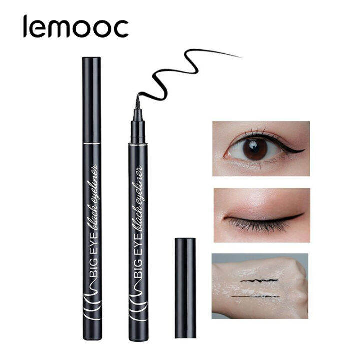 Black Liquid Eyeliner Pen Waterproof Sweatproof Smooth Longlasting No