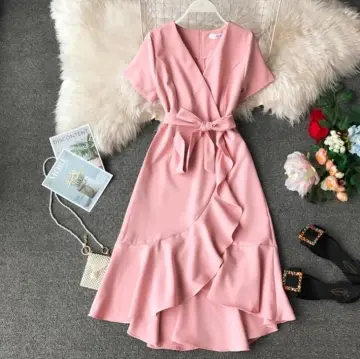 Dusty pink 2024 dress casual