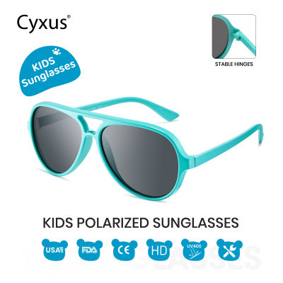 [ลดล้างสต๊อก] Cyxus แว่นกันแดดโพลาไรซ์เด็กแฟชั่น Aviator แว่นกันแดดเด็กผู้หญิงเด็ก UV400 ป้องกันแว่นตาน่ารัก 1602