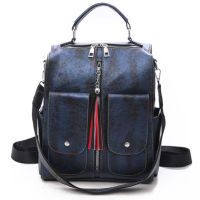 I5Pu Female Bag Retro Capacity Student Bag Travel Handbag